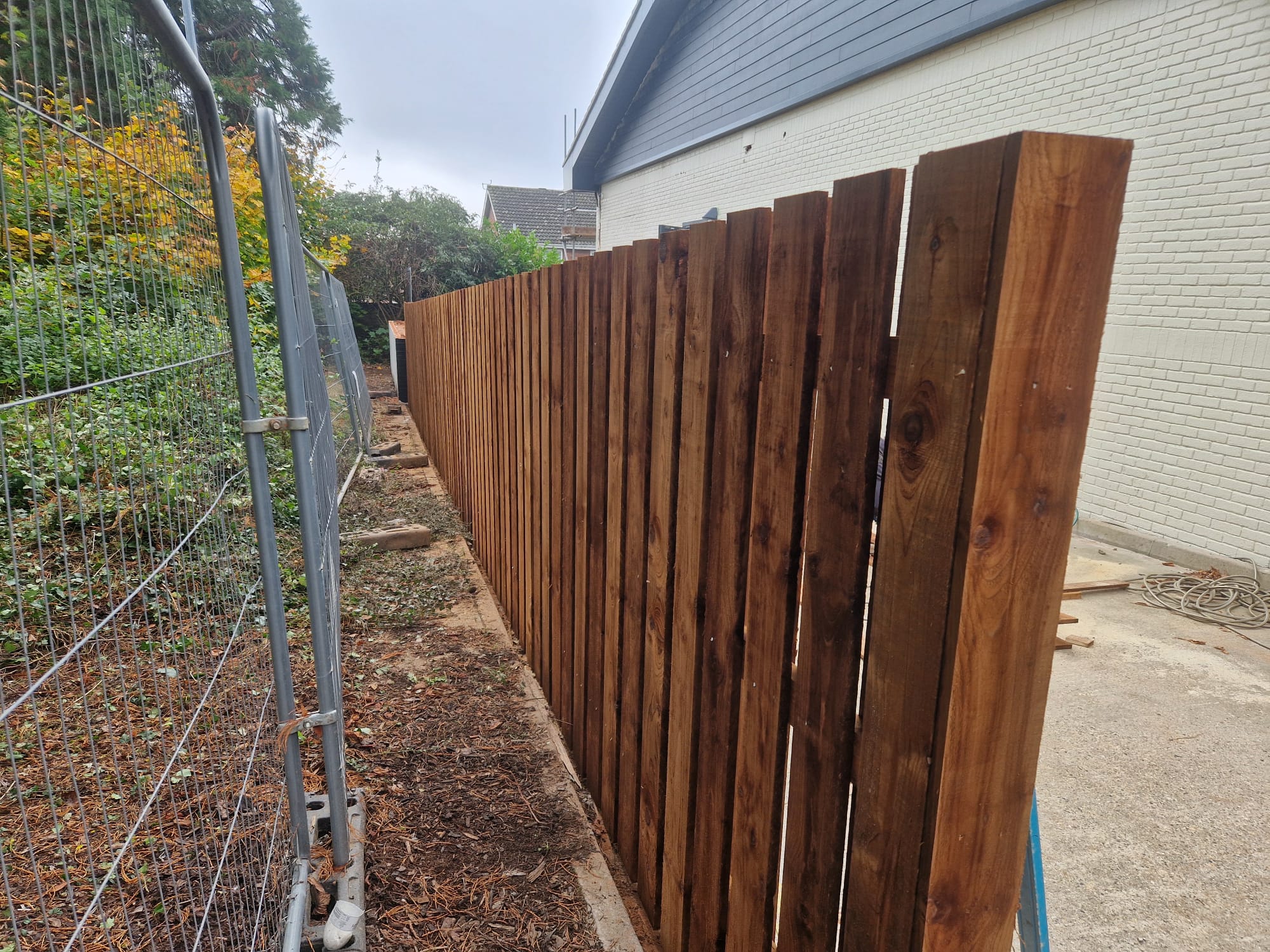 Timber fencing installed by Pro Fencing Ltd
